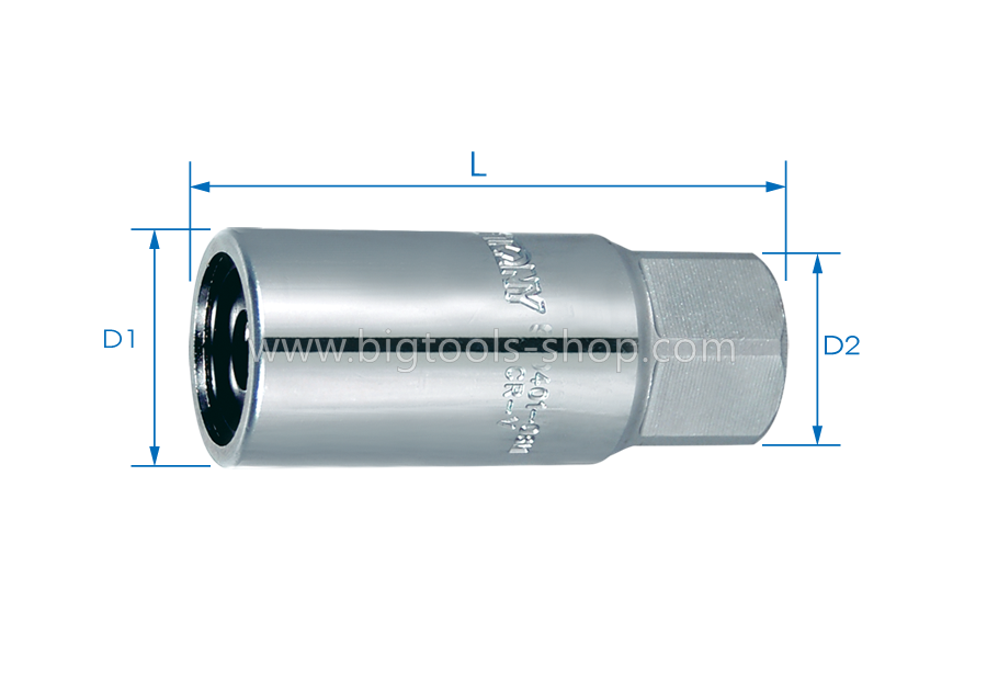 คิง โทนี่ : ลูกบล็อค "ยาว" ถอดสตัด รู 1/2" King Tony : 1/2"DR. Roller Stud Extractor Socket (9TD401)