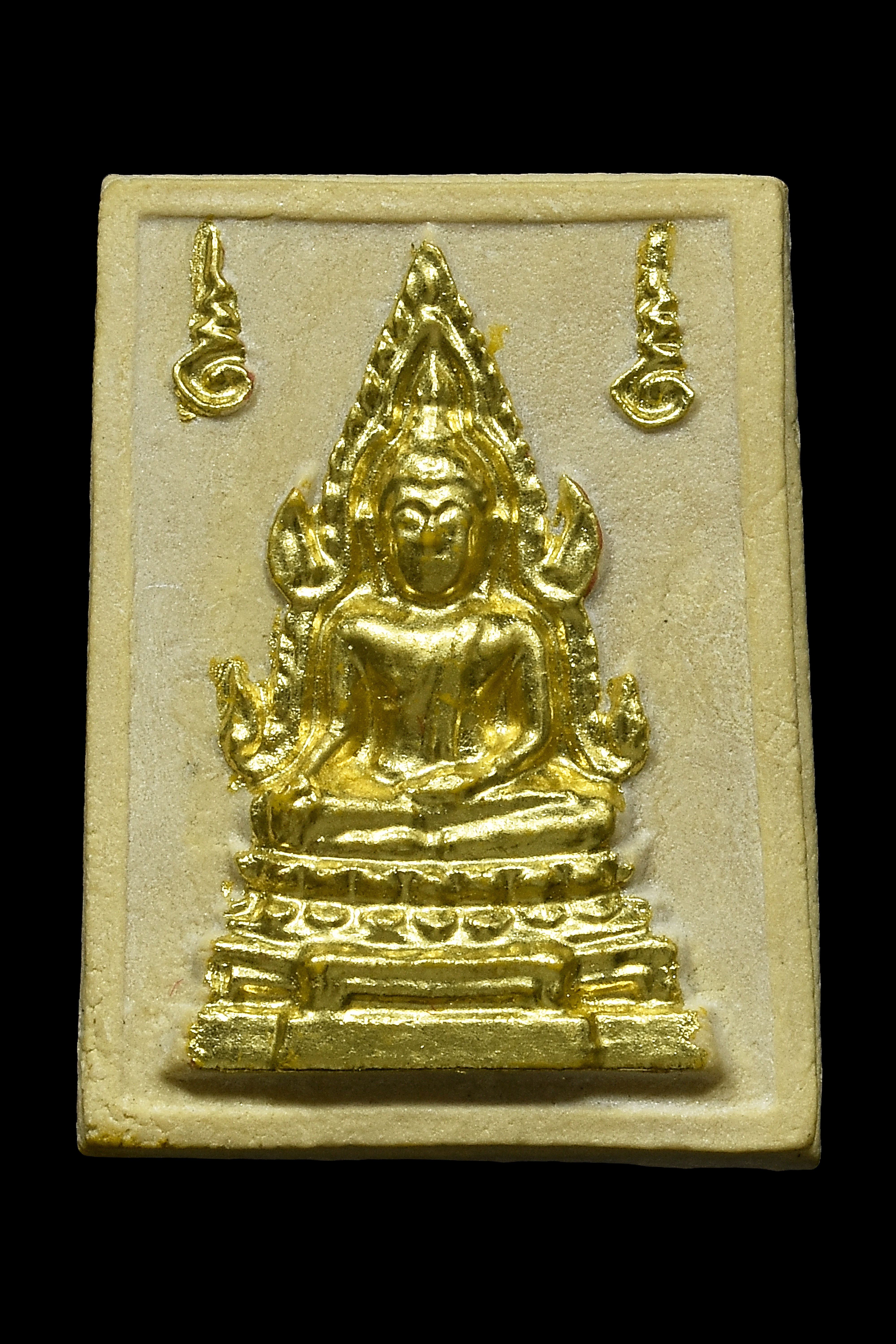 สมเด็จพระคำข้าวปิดทอง (มีเกศา พิมพ์แขนจุด) พร้อมตลับเงิน ล.พ.ฤกษีลิงดำ