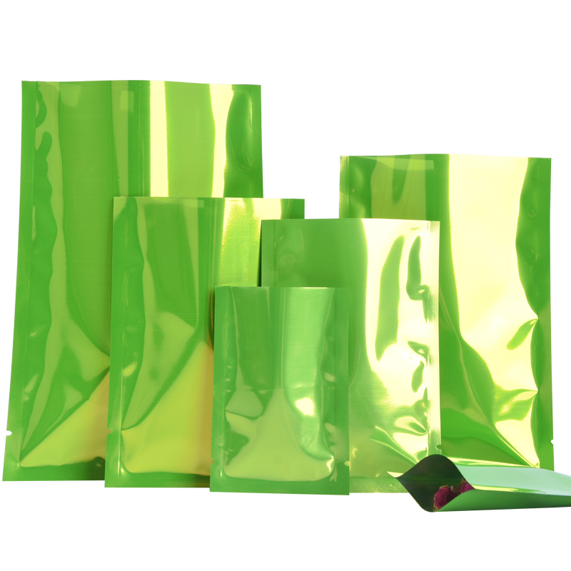 ถุงฟอยล์สีเขียว ซีล 3 ด้าน