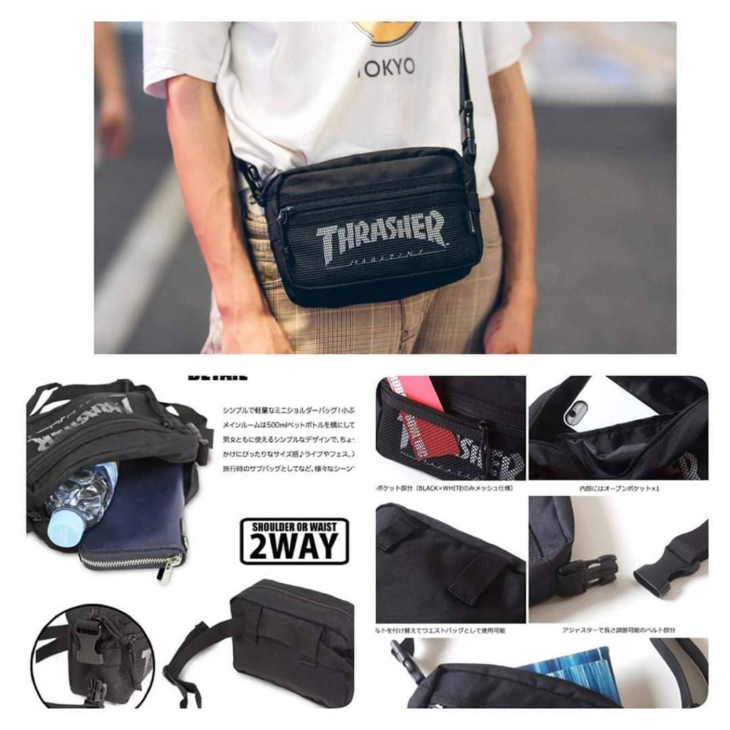 กระเป๋าสะพายข้าง Thrasher Design Bag ของใหม่ ของแท้ พร้อมส่ง