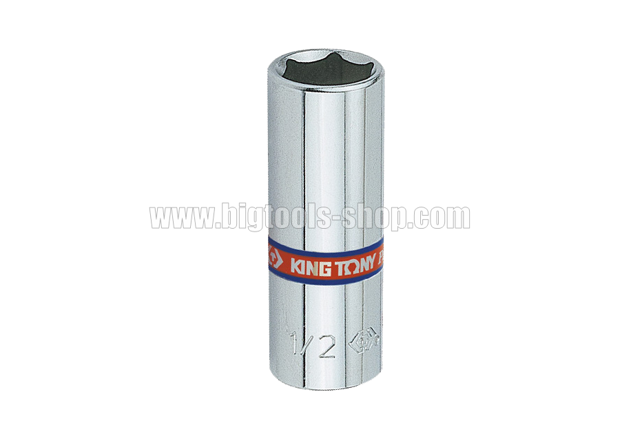 คิง โทนี่ : ลูกบล็อค "ยาว" สีขาว รู 1/4" 6 เหลี่ยม (ขนาด : นิ้ว) King Tony : 1/4"DR. 6PT Inch Deep Socket (2235S)