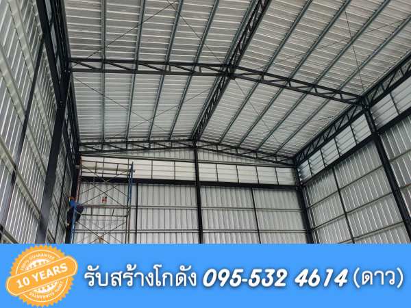 รับสร้างโกดังสำเร็จรูป มีนบุรี ขนาด10x15x8.50 เมตร
