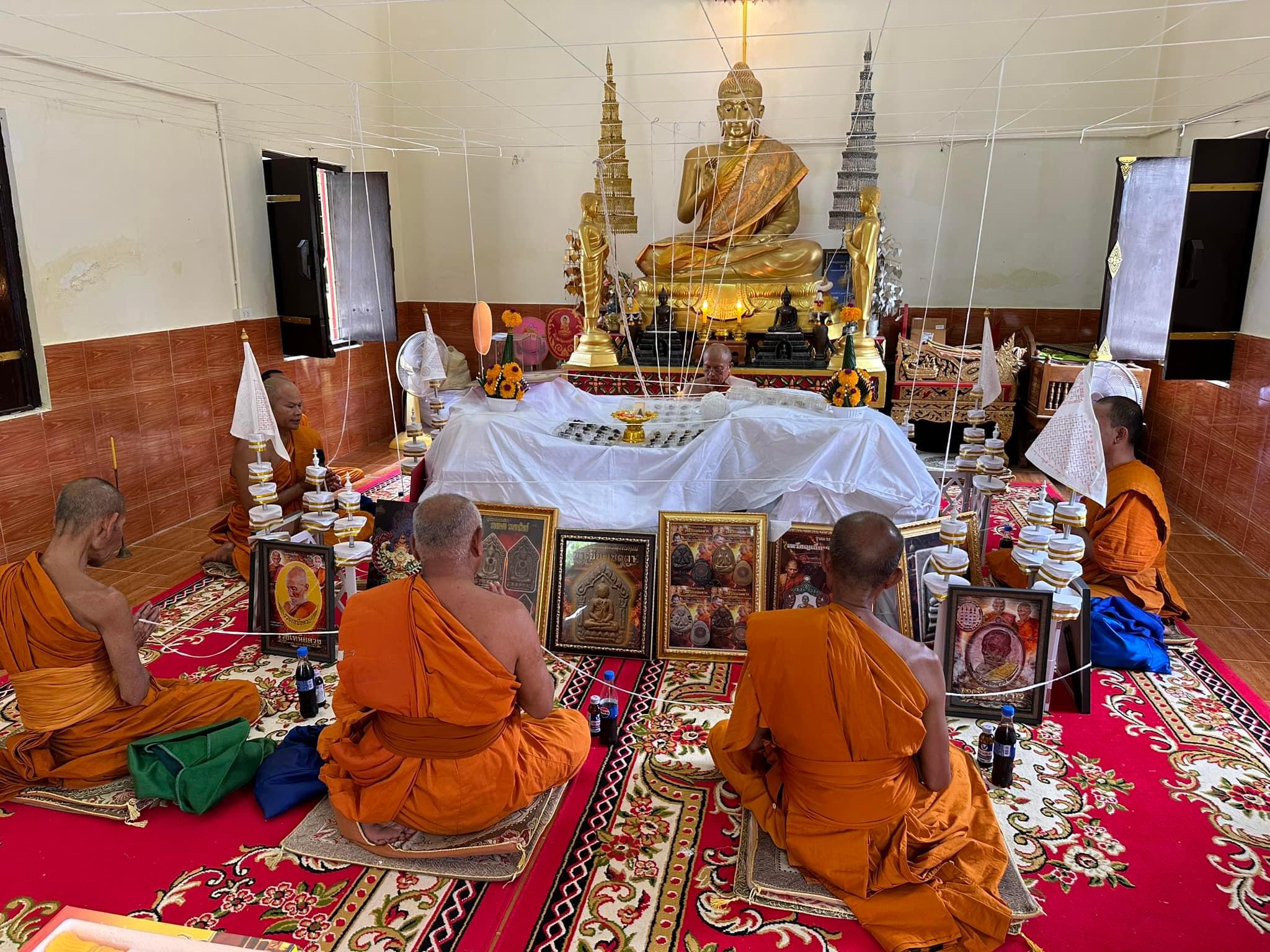 สมเด็จทรงไก่ ลพ.เงิน ลป.คีบ ลพ.หนุน ลป.ศิลา พอจ.ต้อม ลพ.สุริยันต์ พุทธาภิเษก วัดโพธิ์ศรีสะอาด 6 ก.ค. 67