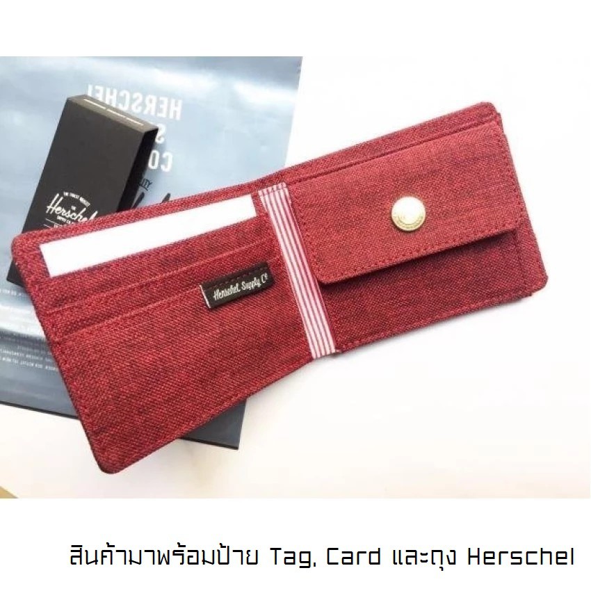 Herschel Supply Roy Coin Wallet - Jungle Floral Blue ของแท้ พร้อมส่ง