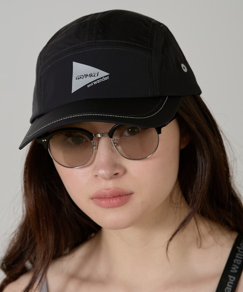 หมวก Gramicci x And Wander Patchwork Wind Cap ของใหม่ ของแท้ พร้อมส่งจากไทย หมวกกันน้ำ