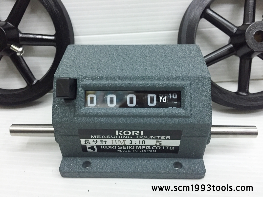 KORI โกริ วัดรอบผ้าเมตร รุ่น BM3-10-5 M หมุนขวา หน้าปัดหน้า Measuring Wheel Counter METERS
