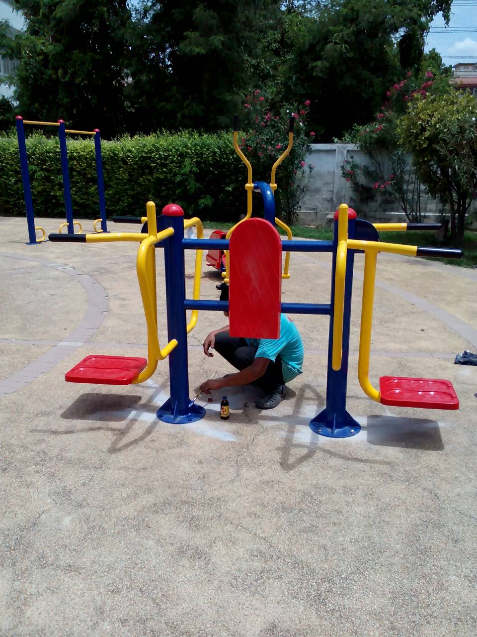 รหัส OUL ผลงานติดตั้ง (สวนสาธารณะเทศบาลเมืองปทุมธานี) เครื่องออกกำลังกายกลางแจ้ง