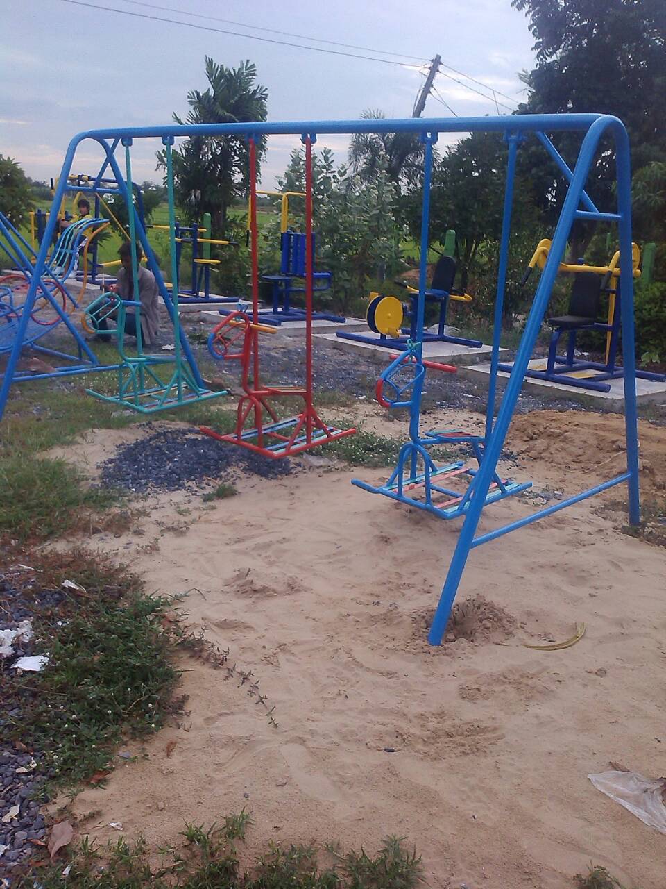 รหัส PG ผลงานติดตั้ง (ตำบลโพนทอง อำเภอหนองแค จังหวัดสระบุรี) เครื่องออกกำลังกายเด็ก