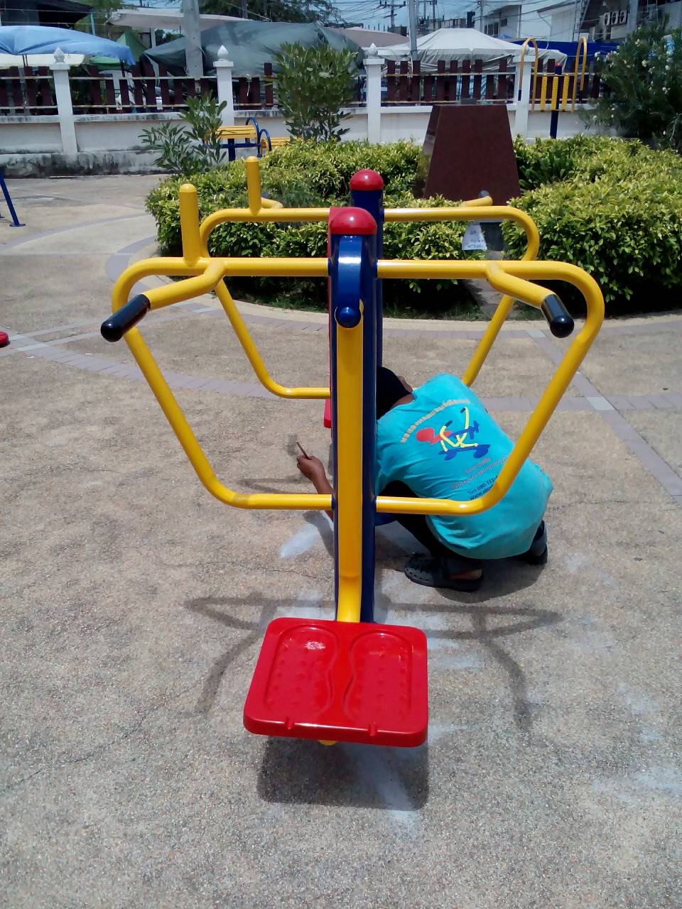 รหัส OUL ผลงานติดตั้ง (สวนสาธารณะเทศบาลเมืองปทุมธานี) เครื่องออกกำลังกายกลางแจ้ง