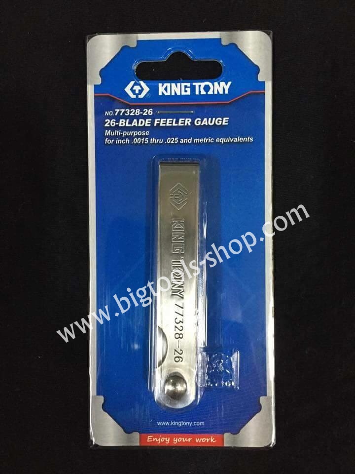 คิง โทนี่ : ฟิลเลอร์เกจ 26 ใบ King Tony : Feeler Gauge 26 blades (77328-26)