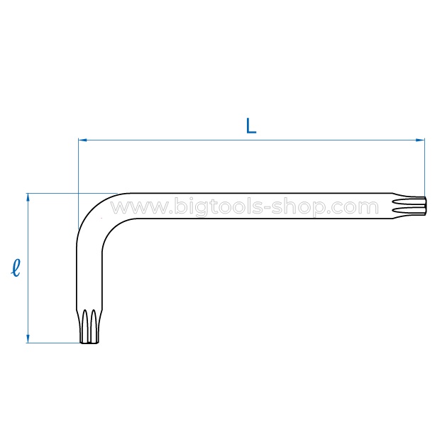 คิง โทนี่ : ประแจแอล ยาว สีขาว 12 แฉก King Tony : Extra Long Type Spline L - Wrench (1126MR)