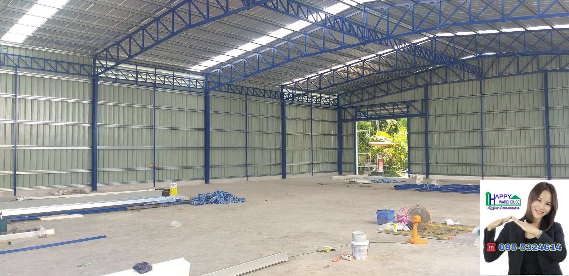 รับสร้างโกดัง สิงห์บุรี ขนาด20x30x6.00 เมตร