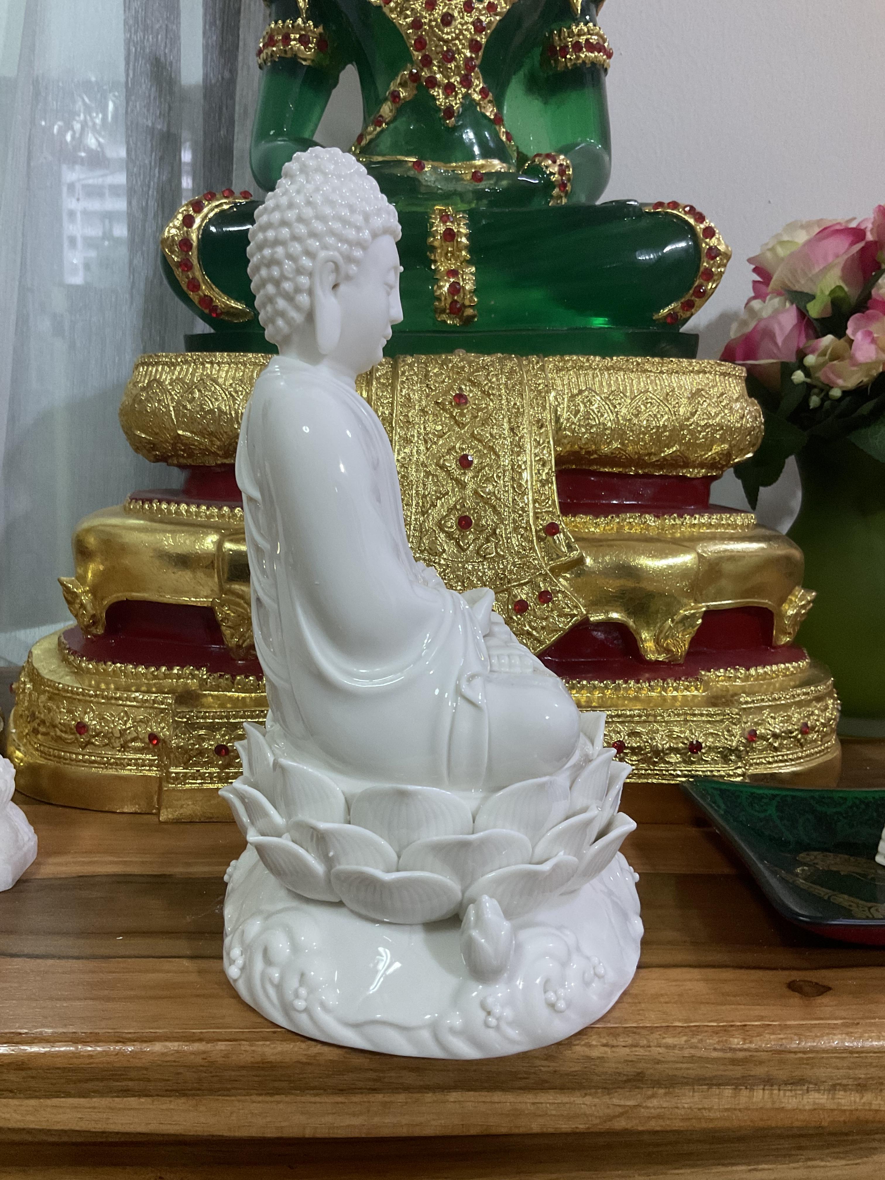 พระยูไล (สัมโภคกาย) พอร์ซเลน สูง 10“ หลวงพ่อบ๊ะ วัดโพธิลังการ์