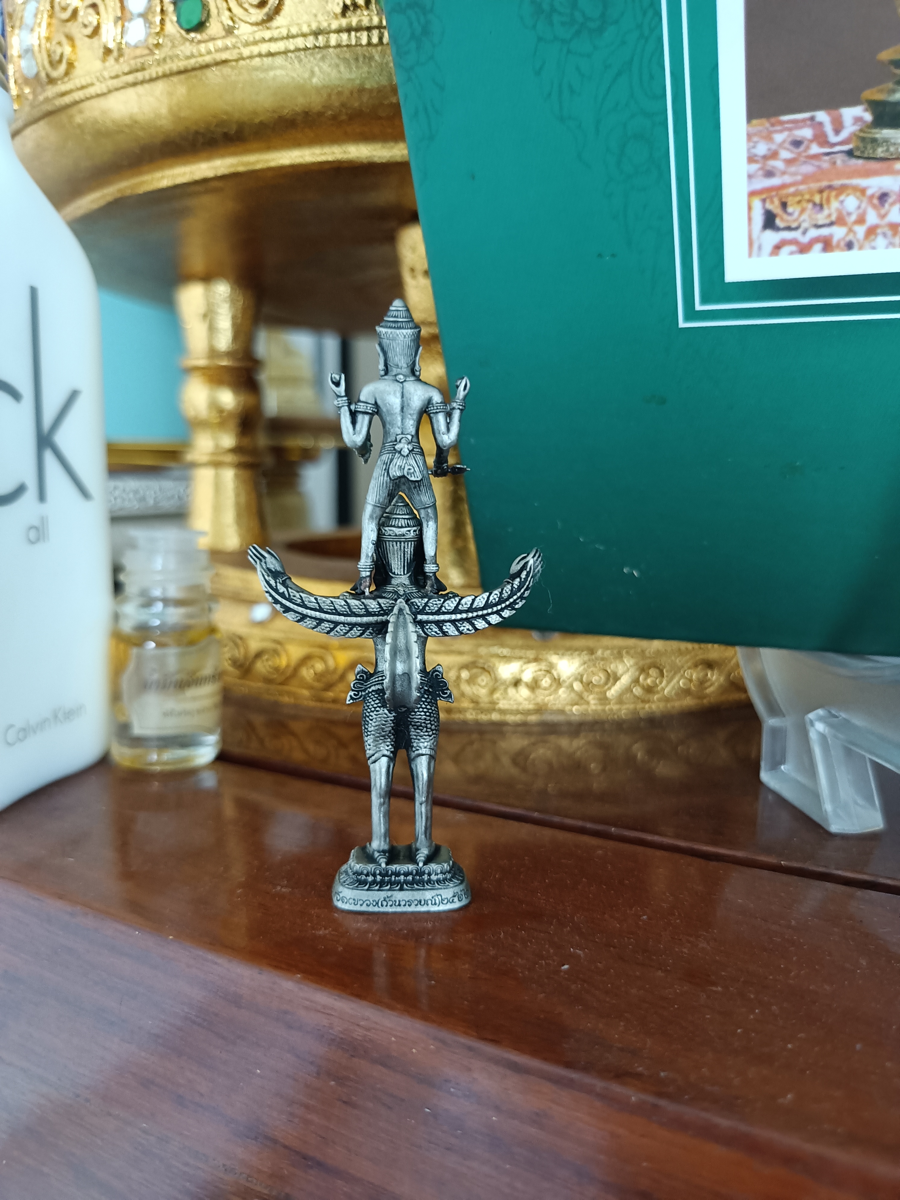 รูปหล่อนารายณ์ทรงฤทธิ์ no.๑๑๒ ขนาด ๓ นิ้ว เนื้อ Silver Plus