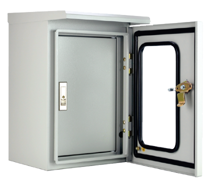 KBSG ตู้ไฟสวิทช์บอร์ดไซส์มาตรฐานแบบกันน้ำมีหลังคา ฝา 2 ชั้น (ฝานอกกระจก)