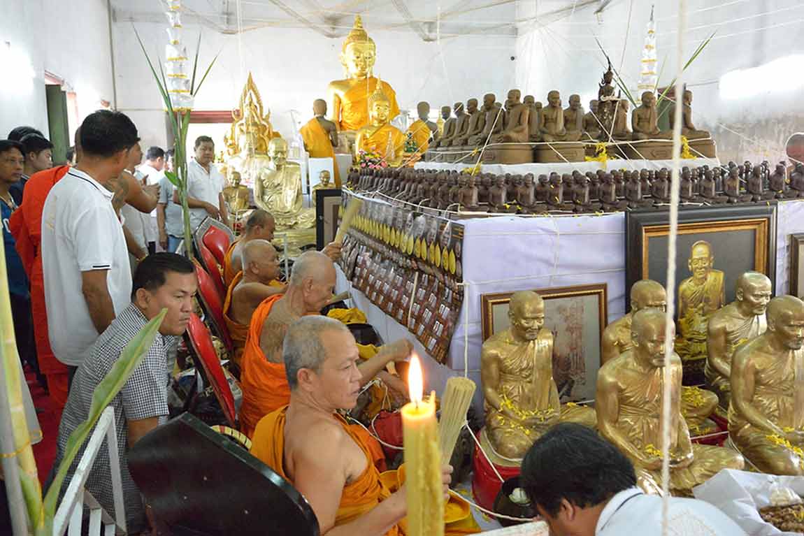 หนุมานหน้ากระบี่ไม้พุดซ้อน รุ่น บูรณะอุโบสถ วัดอินทาราม ปี 59