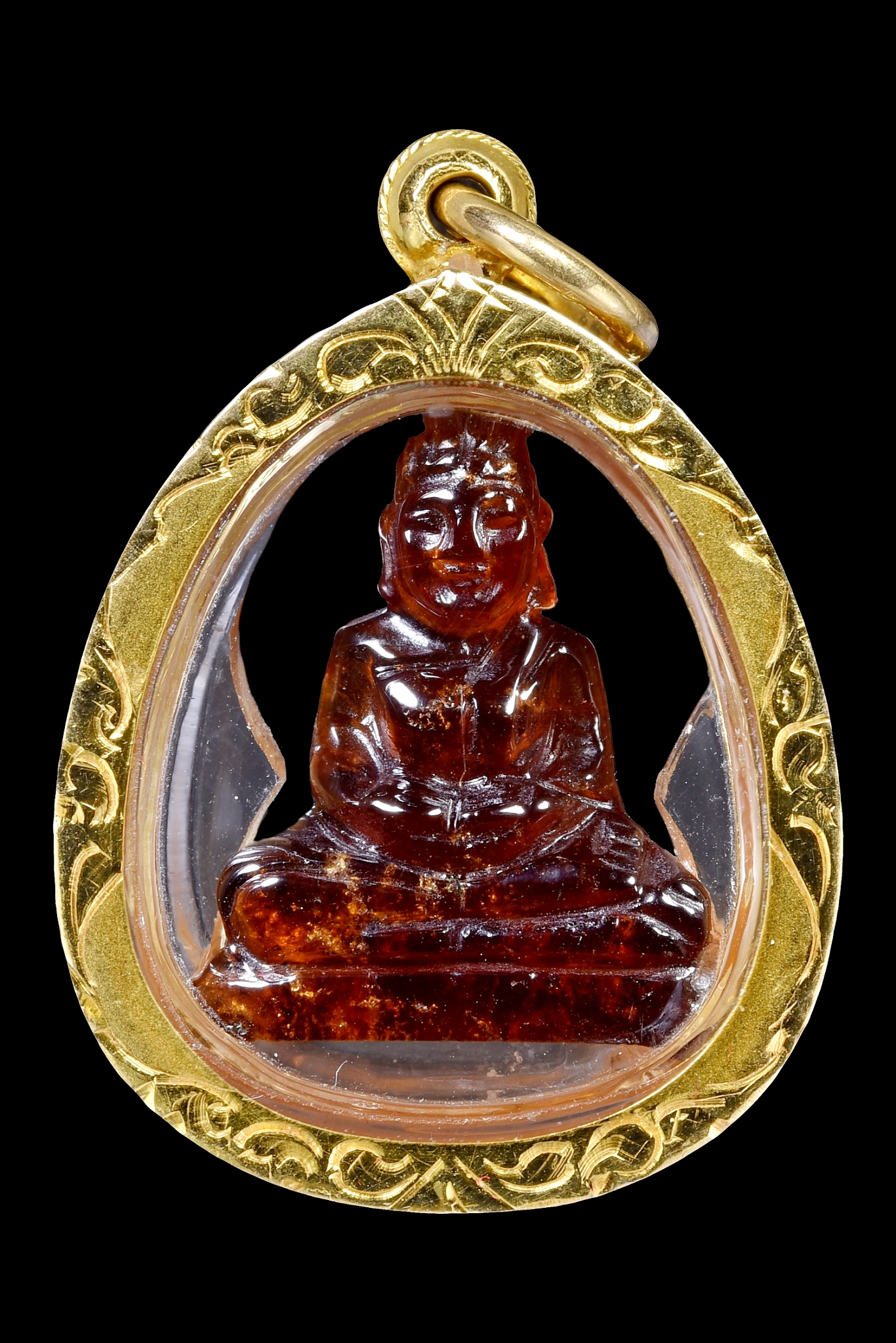 พระเนื้อโกเมนเลี่ยมทองคำแท้ พิธีบ้านสบายใจ ท่านจิตโต