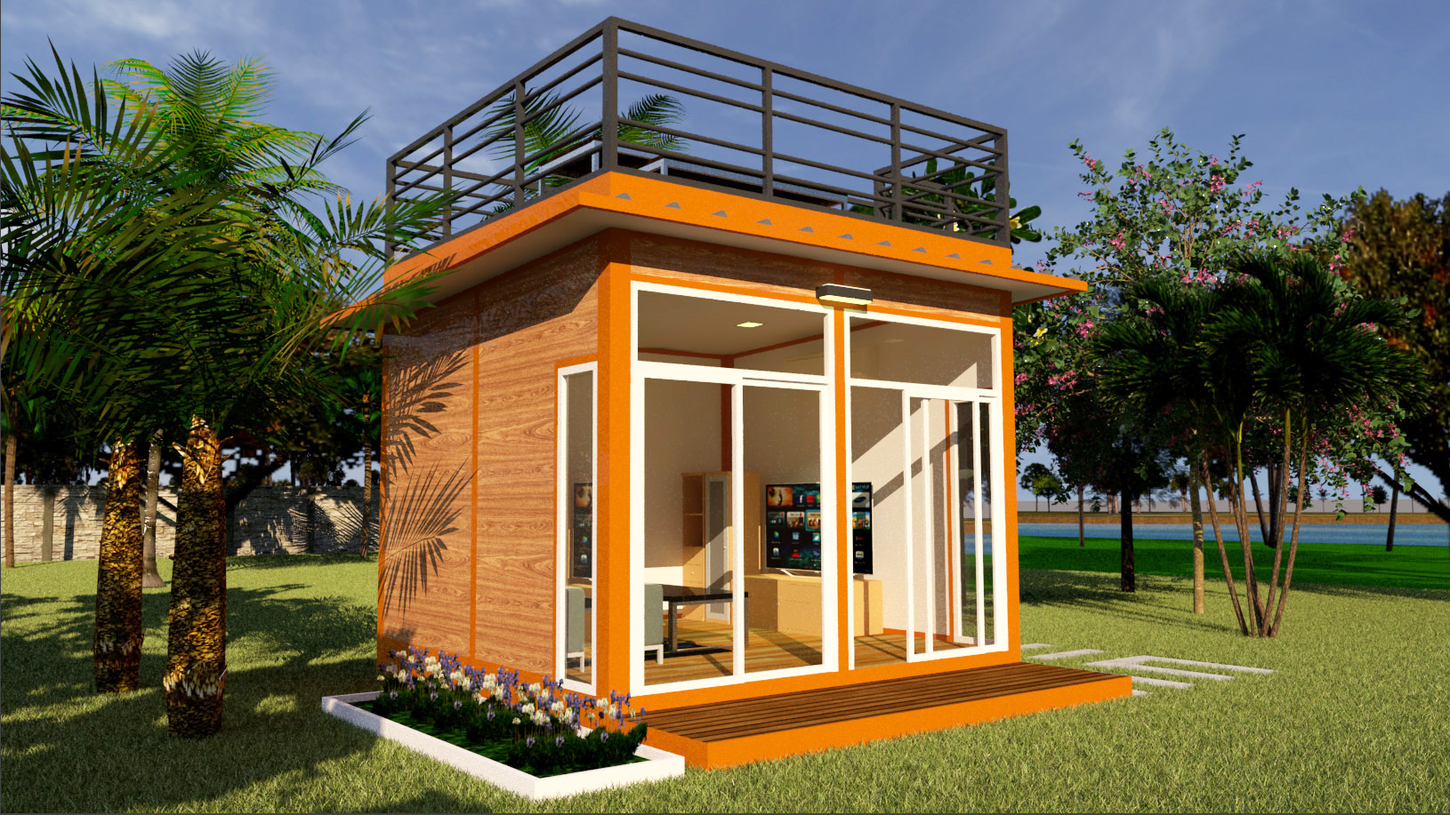บ้านน็อคดาวน์ บ้านสำเร็จรูป สร้างออฟฟิศ ms-14