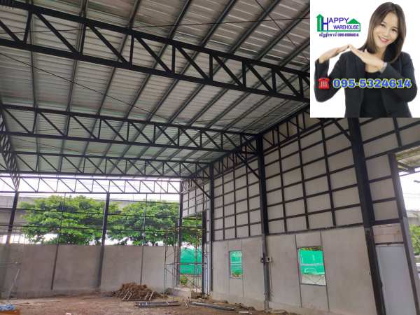 รับสร้างโกดังสำเร็จรูป ขนาด 16 x 40 x 6.45 m