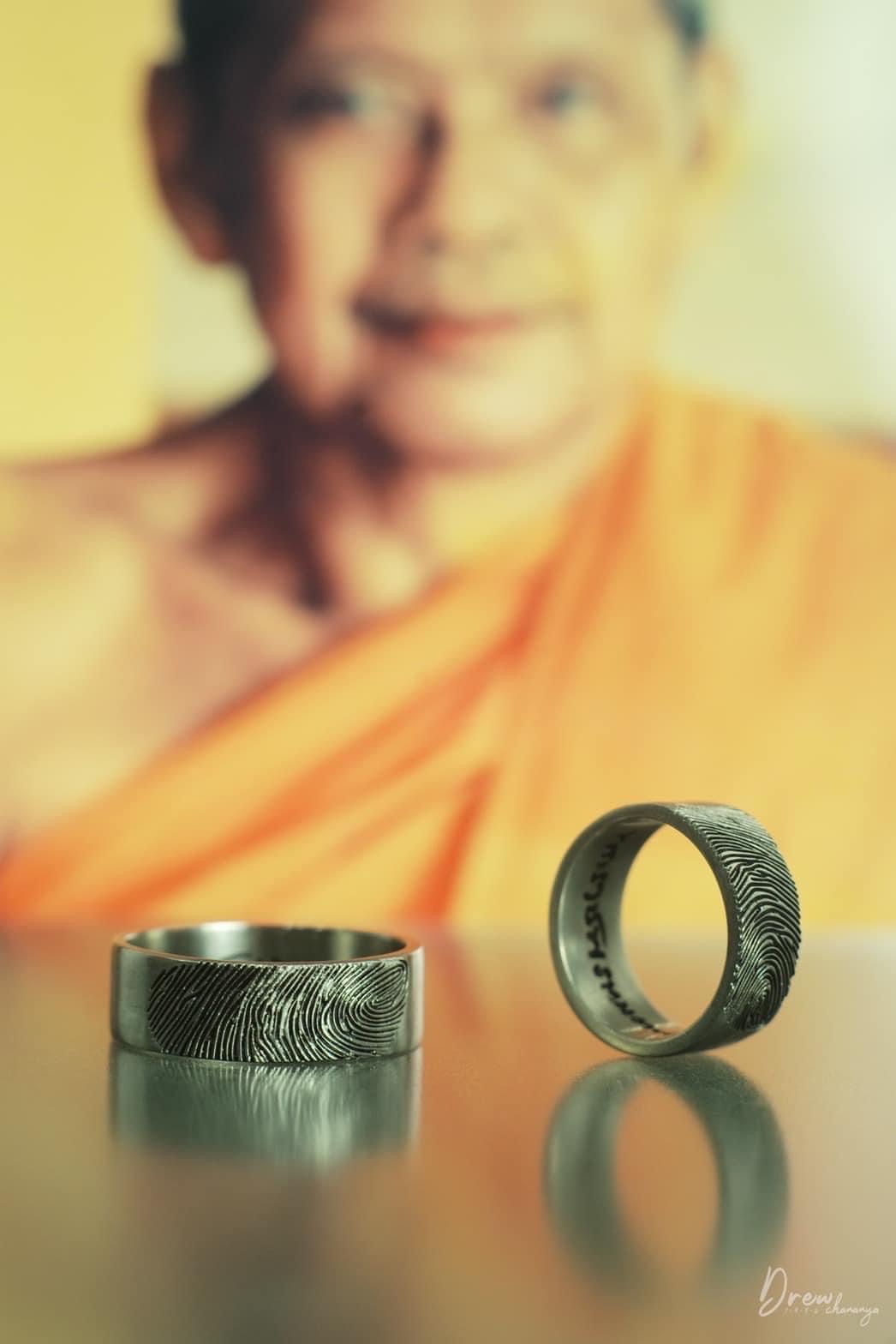 แหวนลายมือพระราชพรหมยาน (ลพ.ฤาษีลิงดำ) เนื้อซิลเวอร์พลัส ไซส์ 50