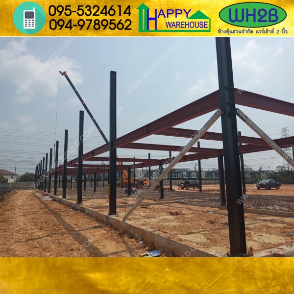รับสร้างโกดังสำเร็จรูป ลาดกระบังขนาด 15x66x6.80 เมตร