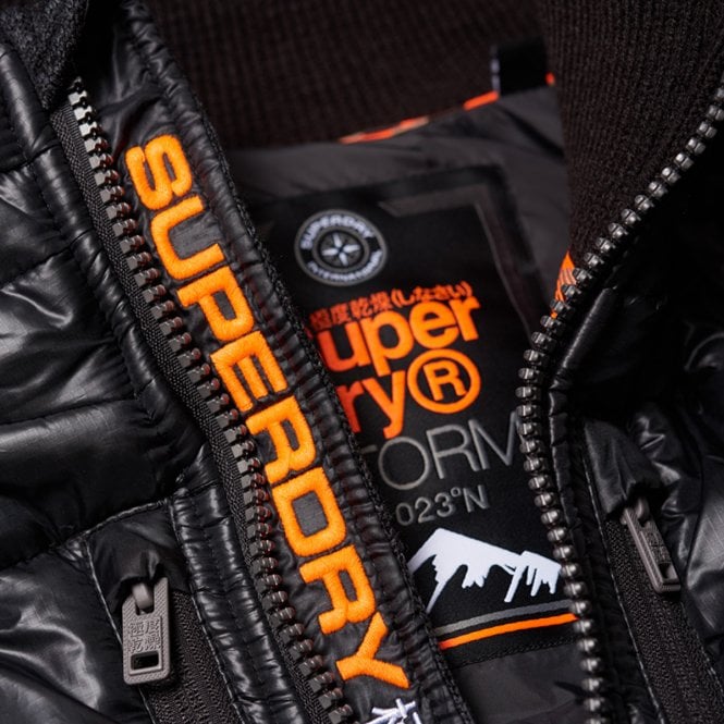 เสื้อกันหนาว Superdry Storm Hybrid Ziphood - Black ของใหม่ ของแท้ พร้อมส่งจากไทย
