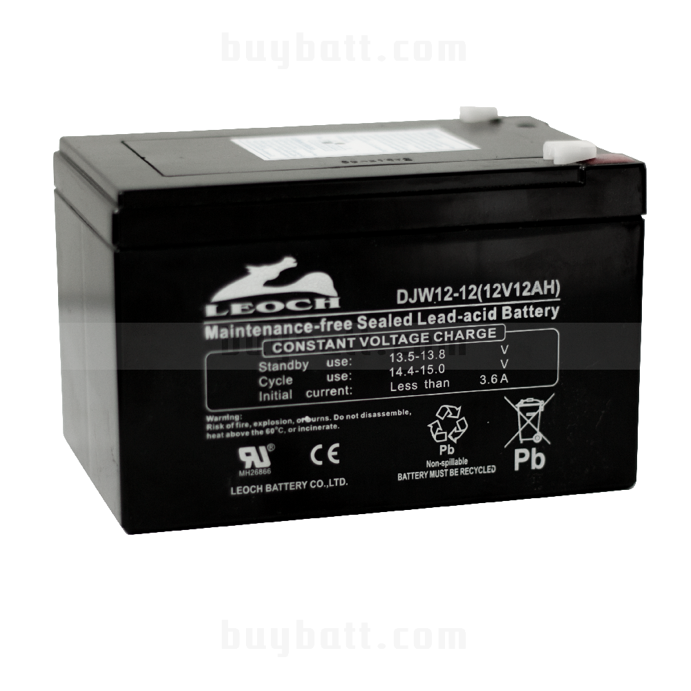 แบตเตอรี่แห้ง 12V 12Ah LEOCH DJW12-12 Battery Lead Acid SLA VRLA AGM