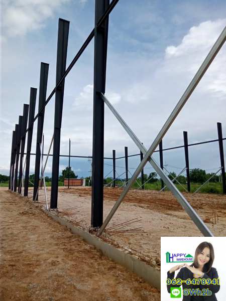 โกดังสำเร็จรูป มหาสารคาม ขนาด16x30x6 เมตร