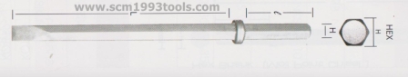 KK เคเค ดอกสกัดลม ดอกสกัดคอนกรีต หัวหกเหลี่ยม ปากแบน CHISEL