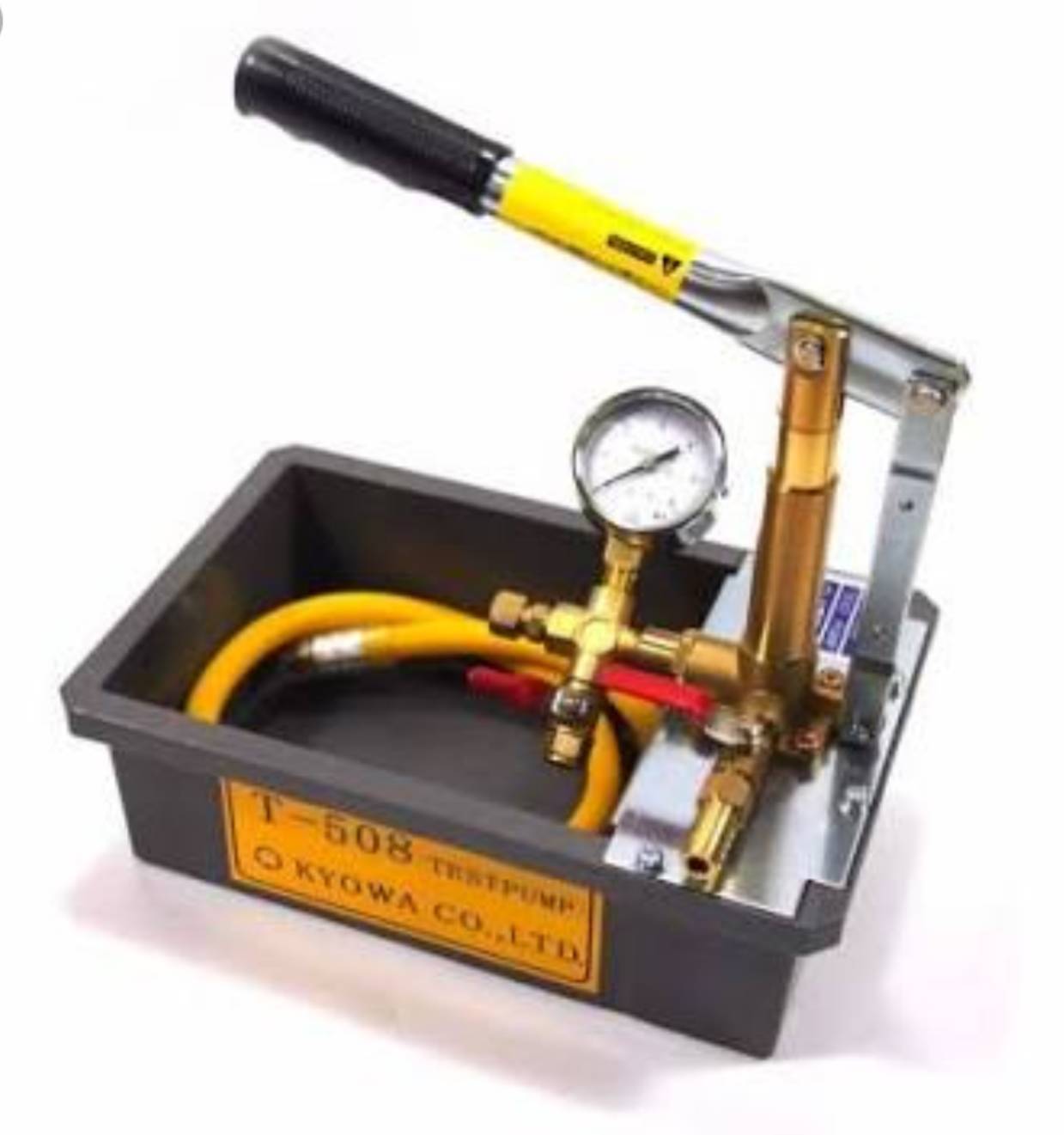 Kyowa เคียววา รุ่น T-508 ปั๊มเทสท่อมือโยก เครื่องตรวจสอบรอยรั่วท่อน้ำ Hydraulic Pressure Test Pump ญี่ปุ่น