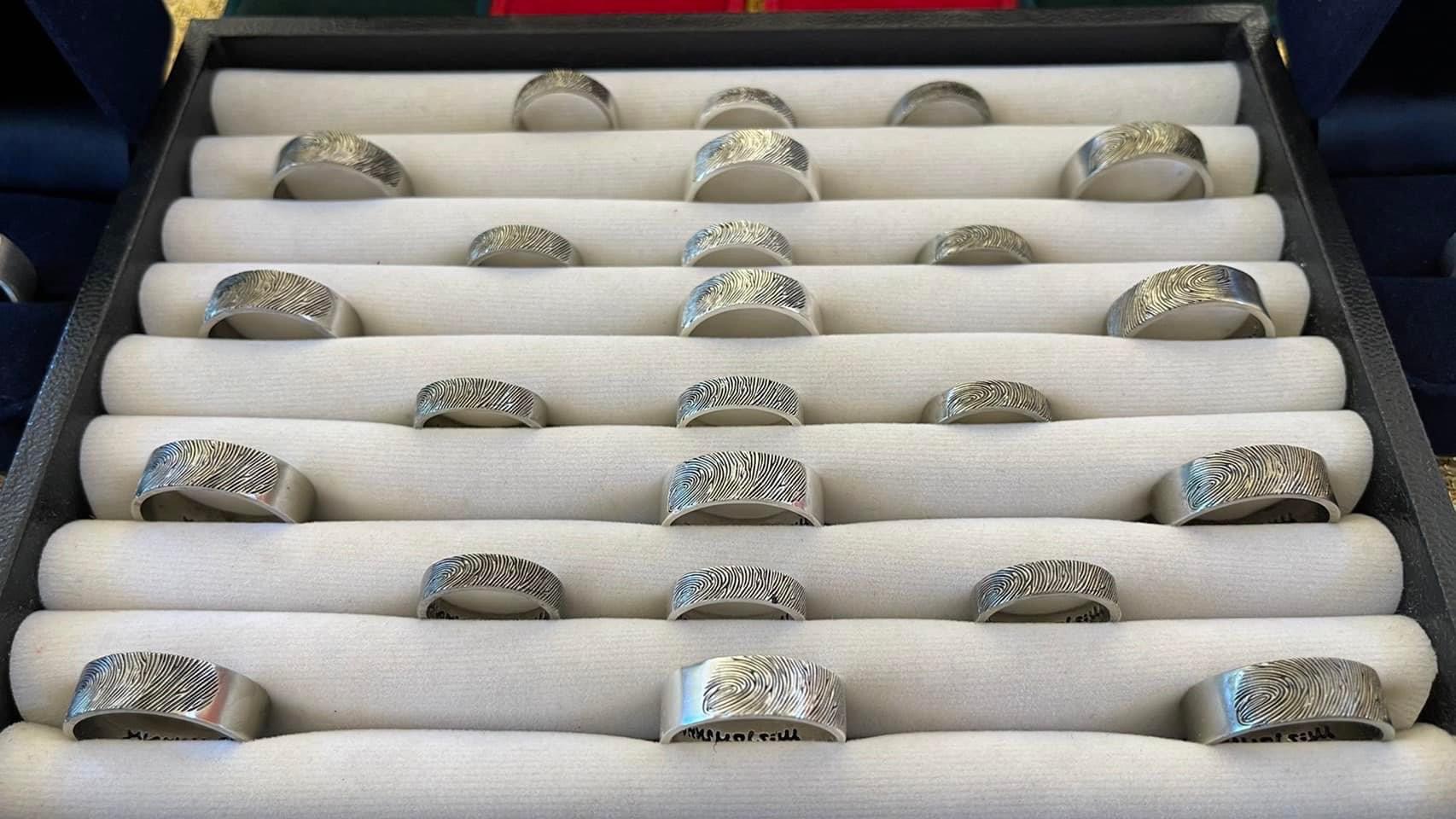 แหวนลายมือพระราชพรหมยาน (ลพ.ฤาษีลิงดำ) เนื้อซิลเวอร์พลัส ไซส์ 50