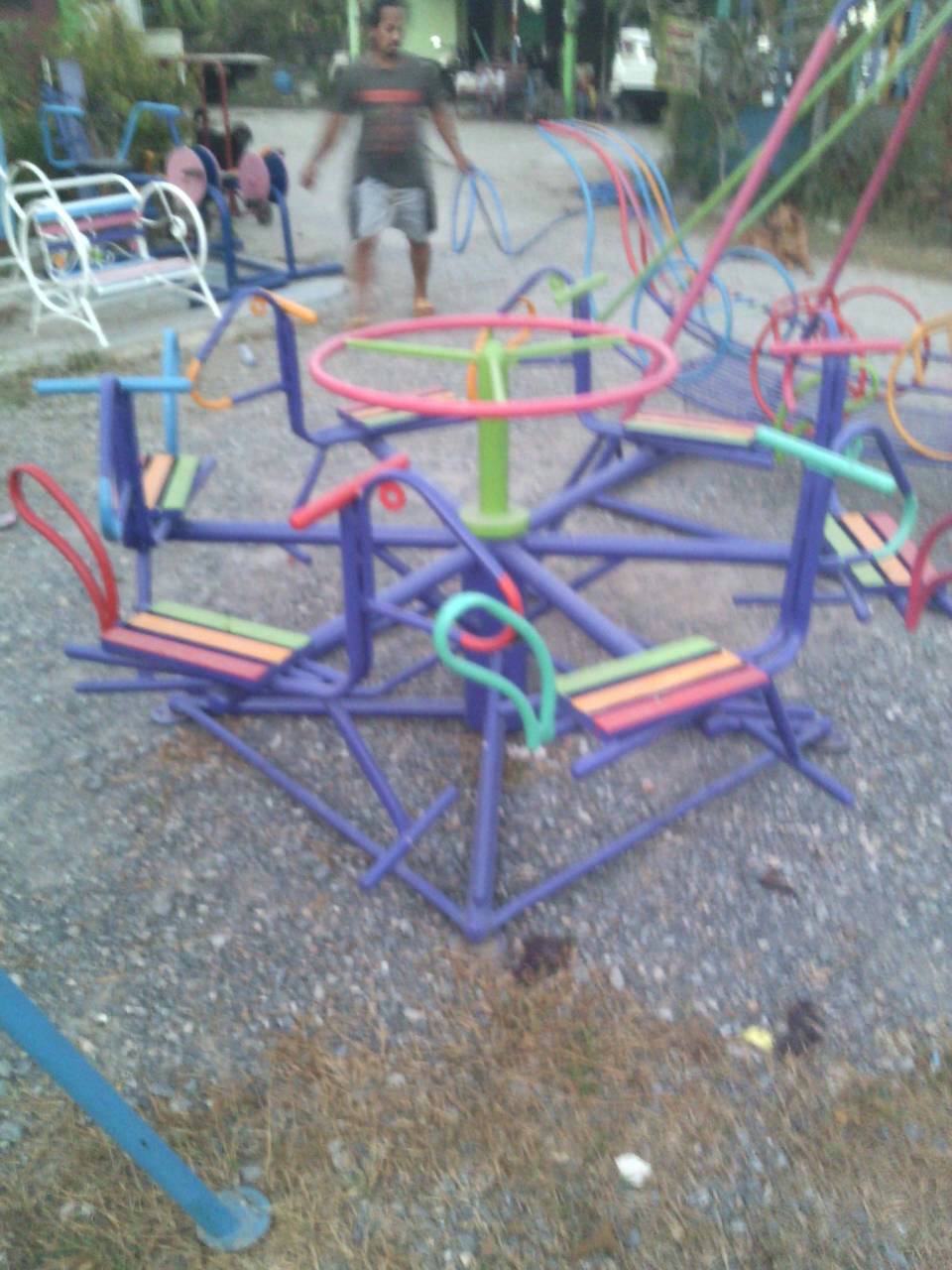 รหัส PG ผลงานติดตั้ง (โรงเรียนบ้านทุ่งถ้ำ-อำเภอท่าสองยาง จ.ตาก) เครื่องเล่นสนามกลางแจ้งสำหรับเด็ก