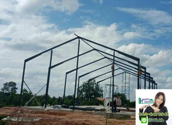 โกดังสำเร็จรูป มหาสารคาม ขนาด16x30x6 เมตร