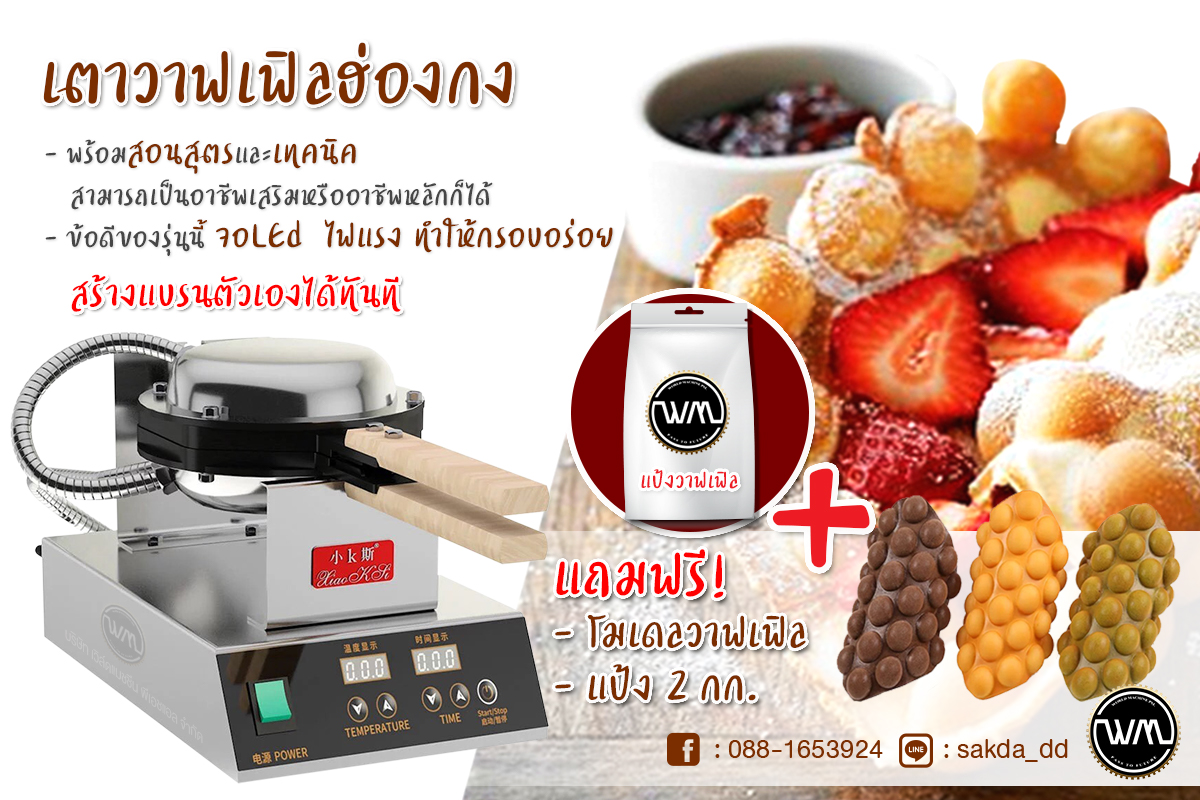 เตาวาฟเฟิล ฮ่องกง รุ่น FY-6E
