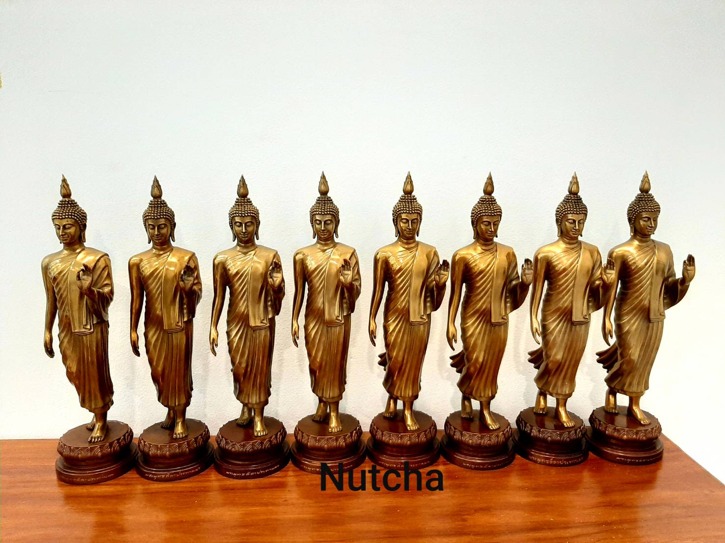 พระพุทธลีลาประทานพร สูง 12 นิ้ว วัดท่าขนุน