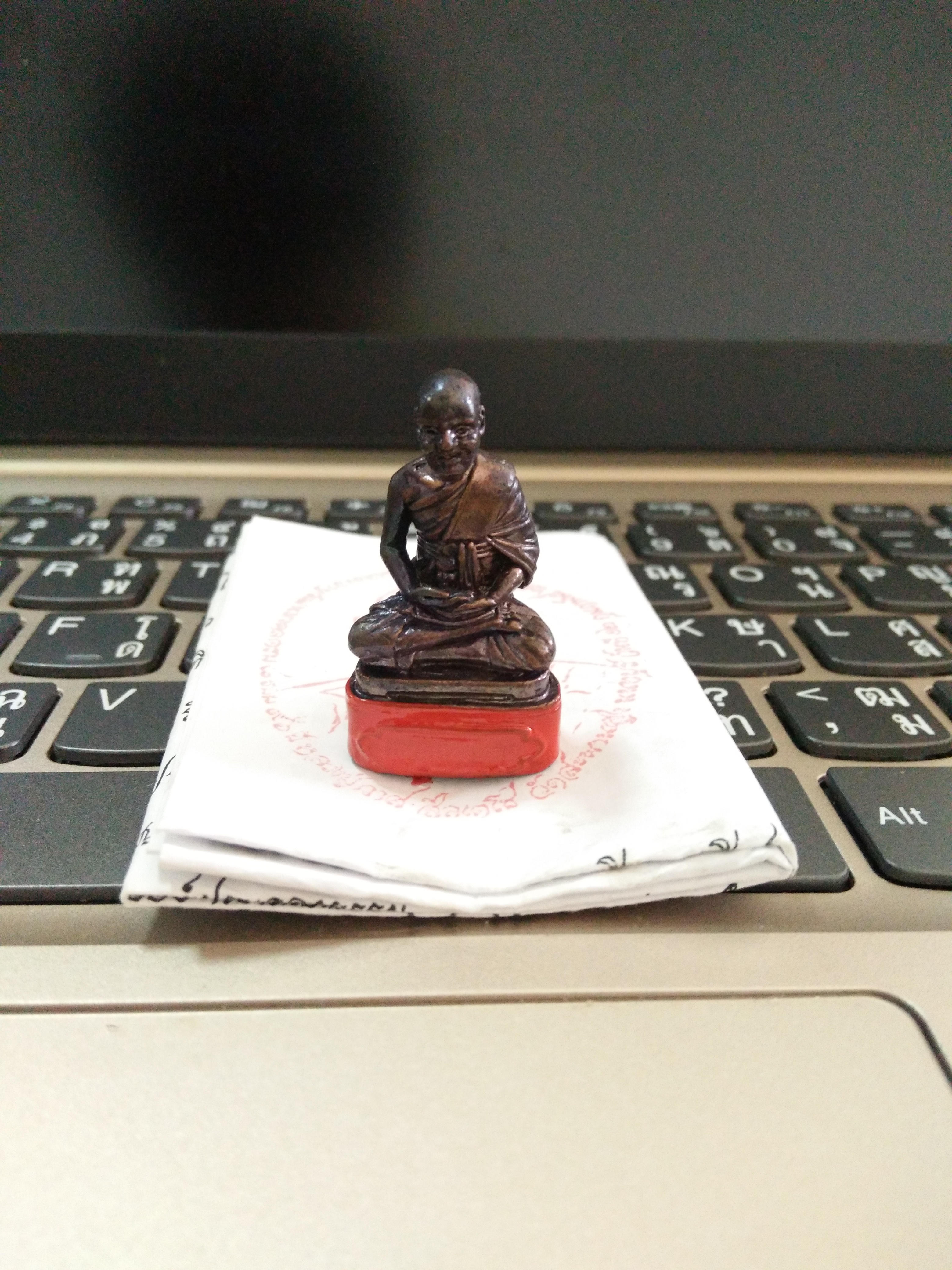 รูปหล่อลอยองค์ หลวงปู่เอี่ยม no.628 หลวงปู่วาส วัดสพานสูงเสก ปี 55