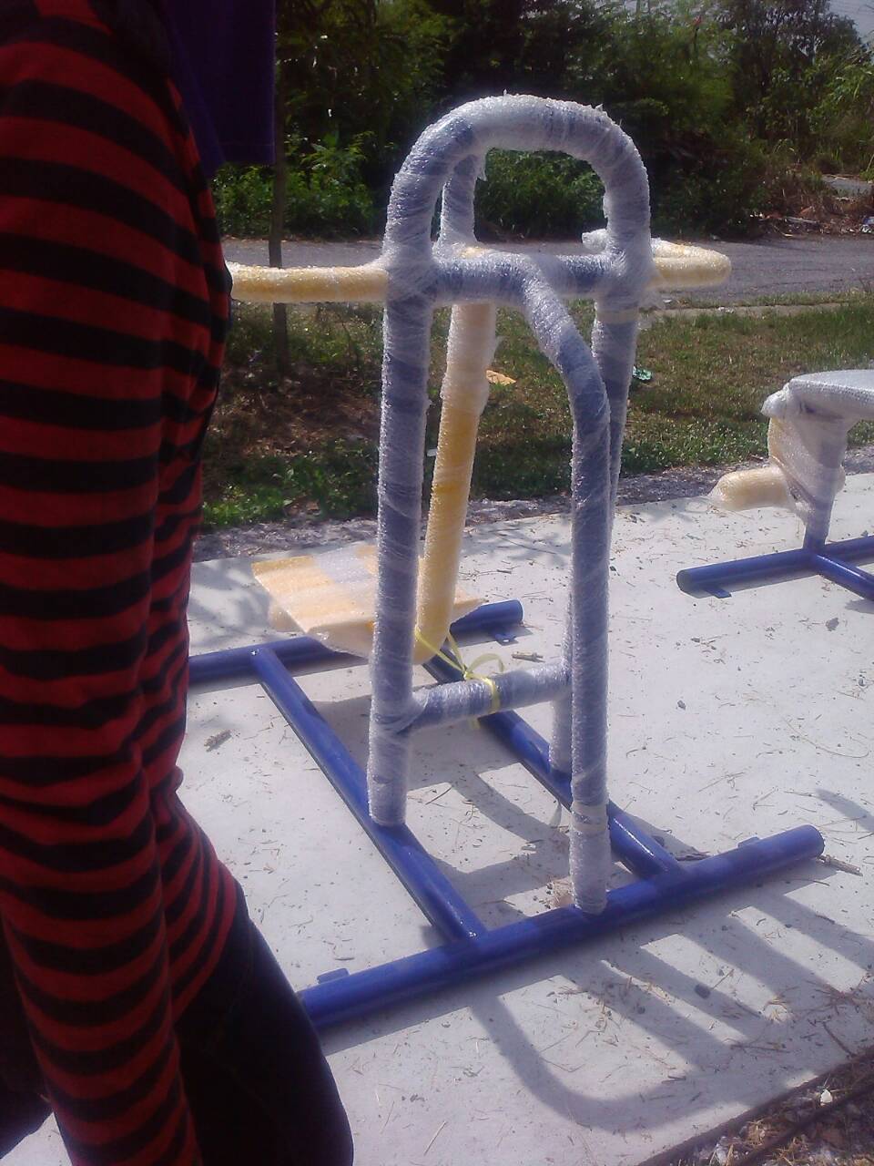 รหัส SM ผลงานติดตั้ง (ชุมชนเคหะ หมู่5 ต.บึงบอน จ.ปทุมธานี) เครื่องออกกำลังกายกลางแจ้ง