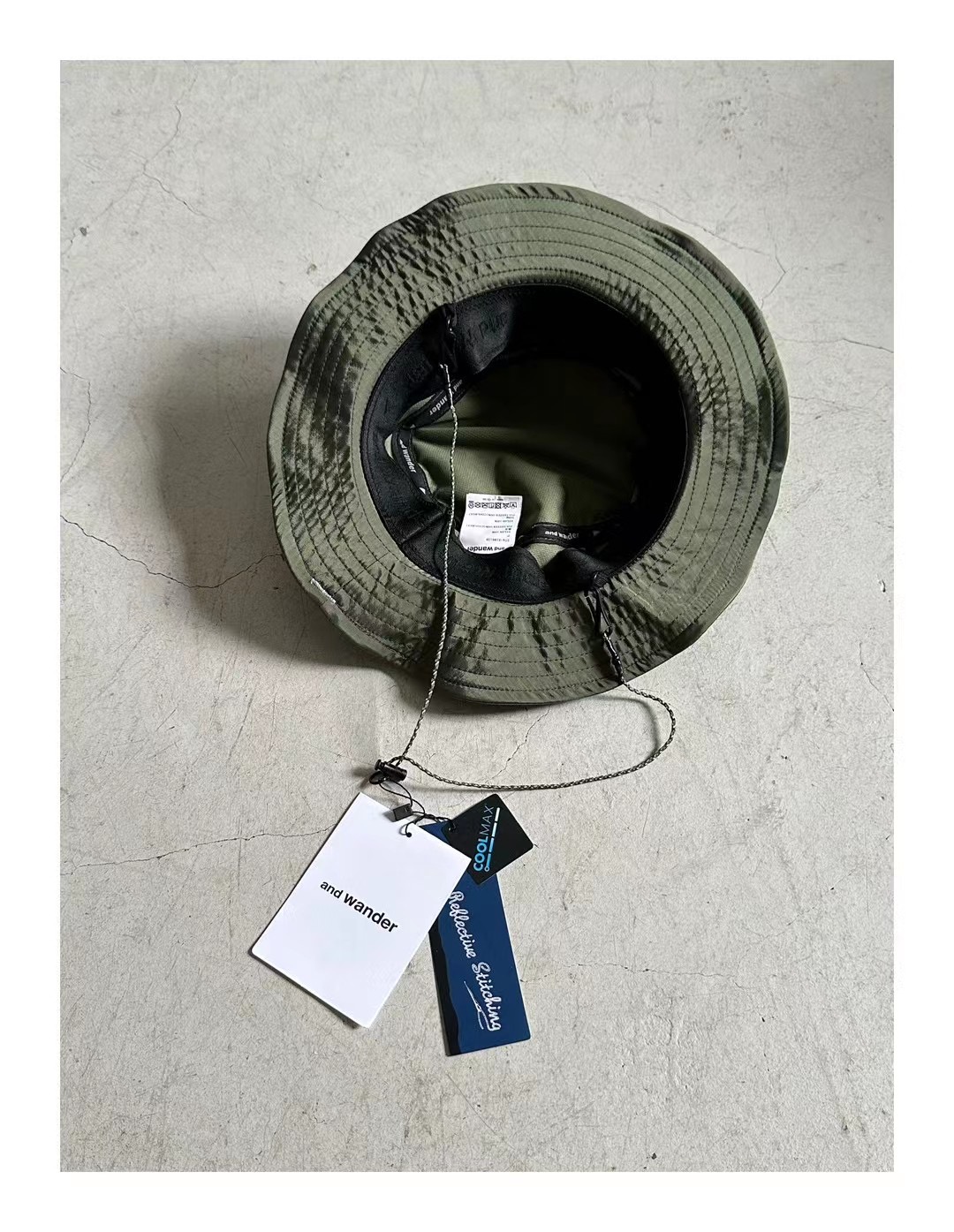 หมวกเดินป่า And Wander JQ Tape Nylon Ripstop Bucket Hat ผ้า Coolmax กันน้ำ 100 % ของใหม่ ของแท้ พร้อมส่งจากไทย
