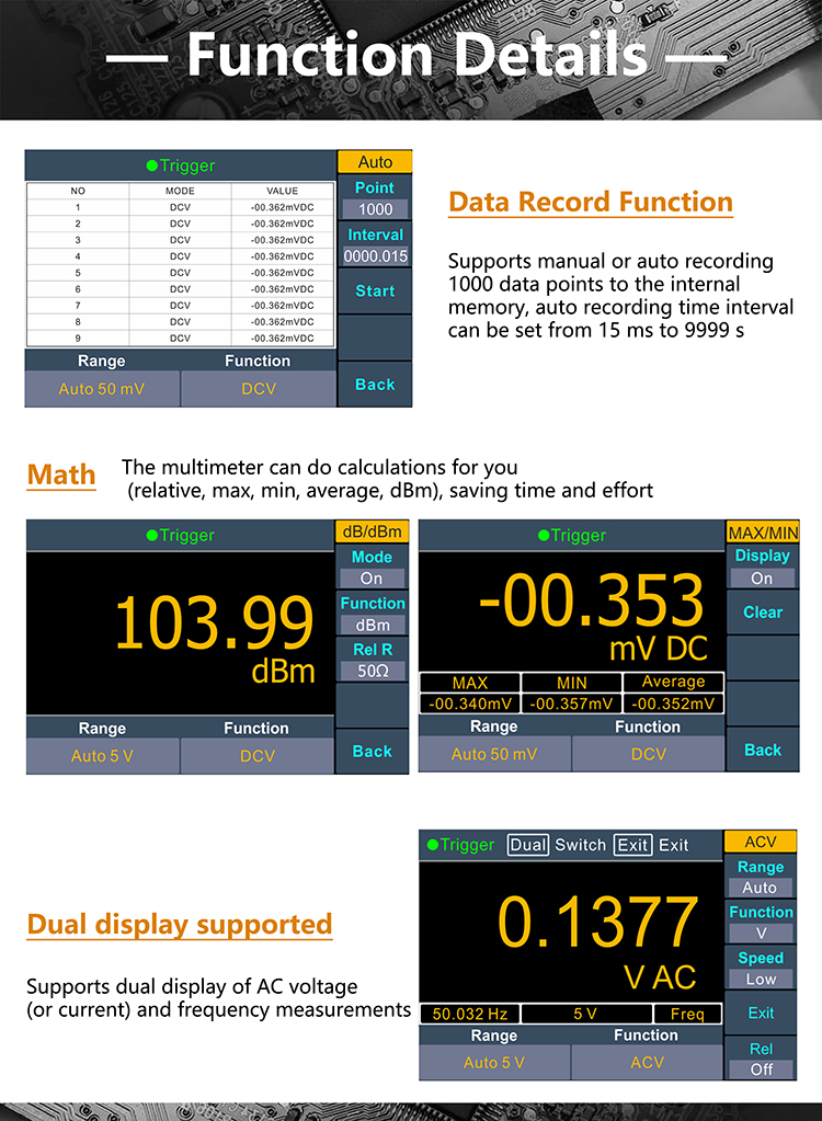OWON มัลติมิเตอร์ รุ่น XDM1141, 4 1/2 digits Bench-type Digital Multimeter