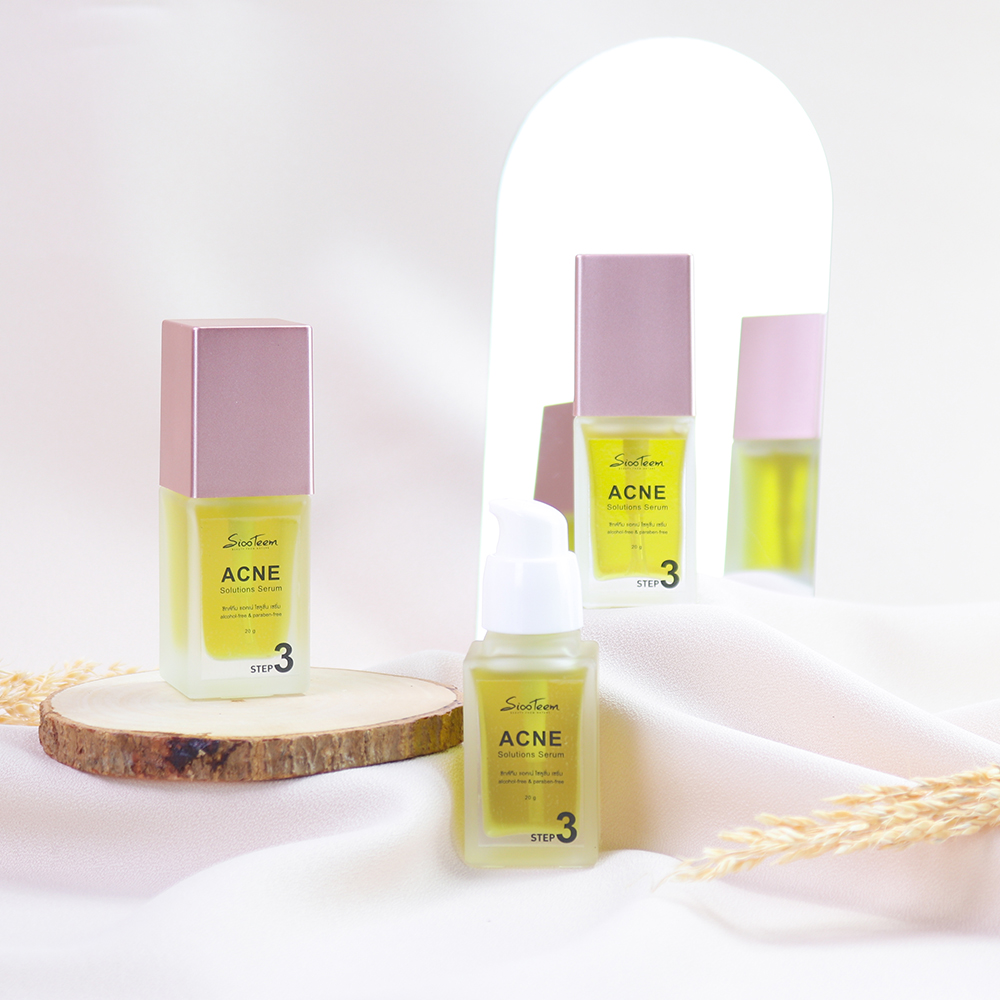 SIXTEEM ACNE Solutions Serum เซรั่มสิว ลดสิวอักเสบ รักษาสิว สูตรป้องกันสิว