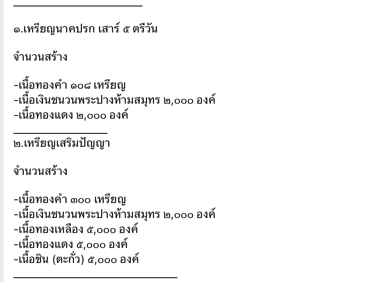 เหรียญพระนาคปรก เสาร์ ๕ ตรีวัน เนื้อทองคำ ๑ ใน ๑๐๘ องค์ วัดท่าขนุน ปี ๖๗