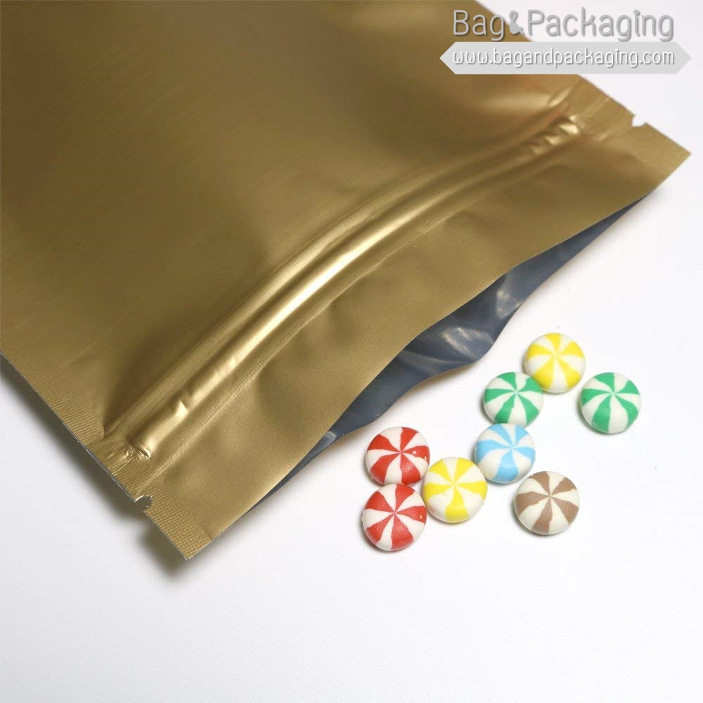 ถุงซิปล็อคก้นแบน ฟอยล์สีทึบ (ตั้งไม่ได้)