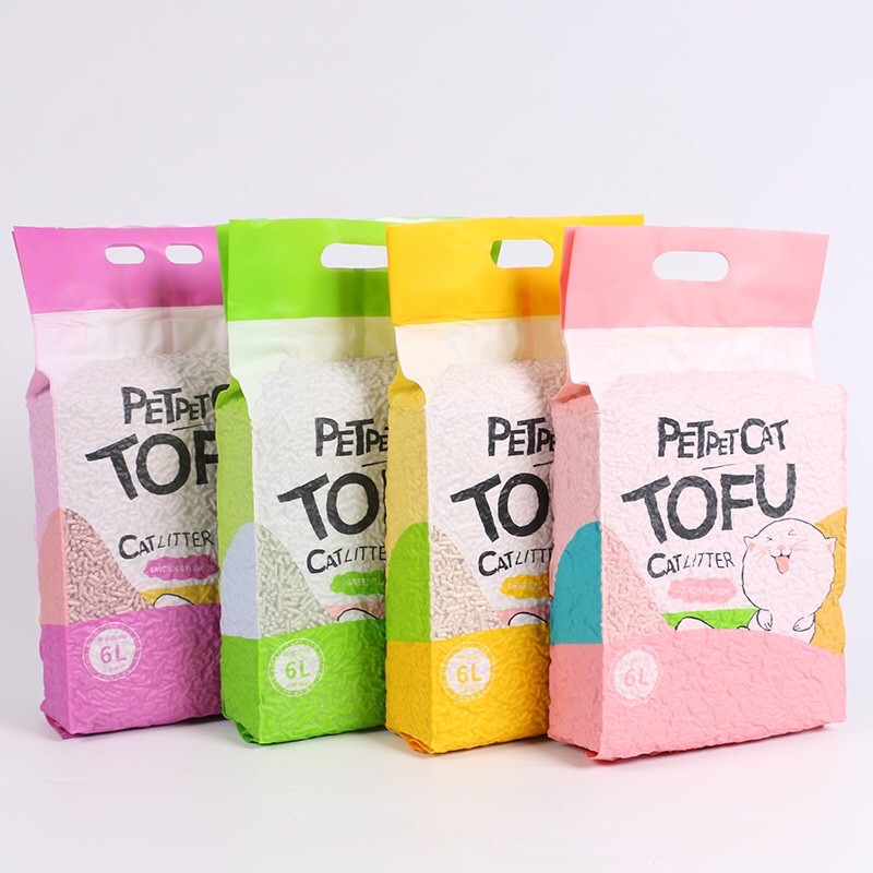 ทรายเต้าหู้ ทรายแมวเต้าหู้ 6 ลิตร 2.5 kg ออร์แกนิค 100% ผลิตจากกากถั่วเหลืองธรรมชาติ Cat Litter
