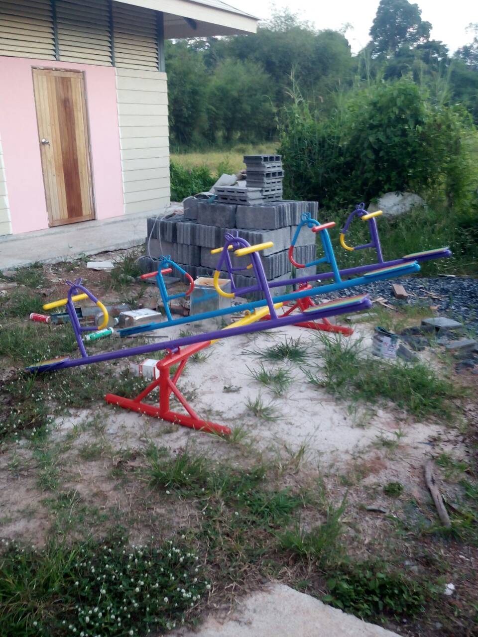 รหัส PG ผลงานติดตั้ง (อบต.โคกกรวด อ.ปากพลี จ.นครนายก) เครื่องเล่นสนามกลางแจ้งสำหรับเด็ก