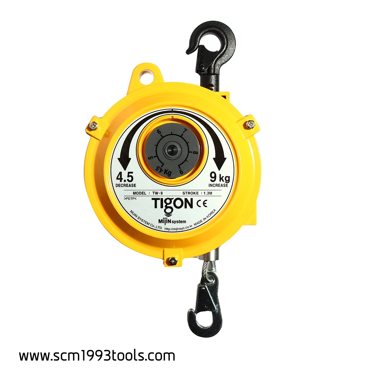 Tigon ไทกอน รุ่น TW-9 สปริงบาลานเซอร์ รอกสปริง 4.5-9.0 kg. Spring Balancer