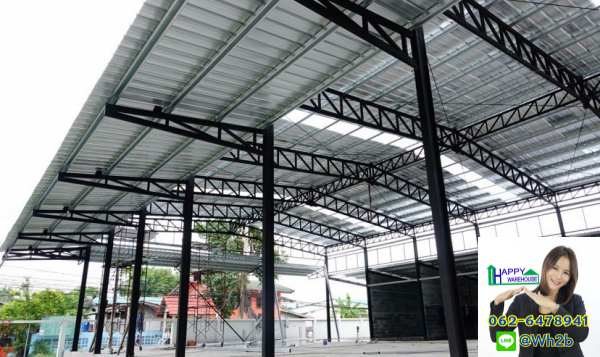 รับสร้างโกดังโรงอาหาร ขนาด15x25.90x6 เมตร
