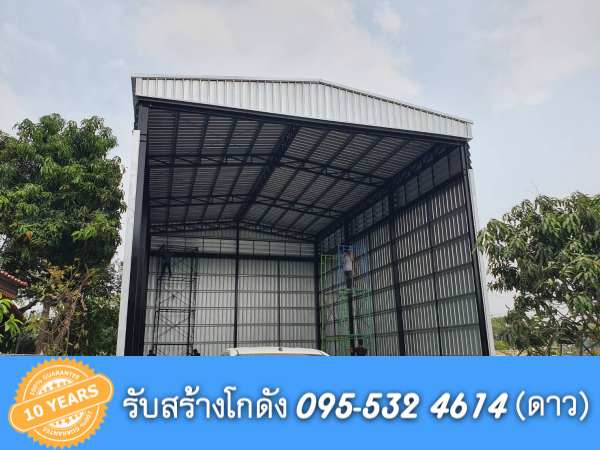 รับสร้างโกดังสำเร็จรูป มีนบุรี ขนาด10x15x8.50 เมตร