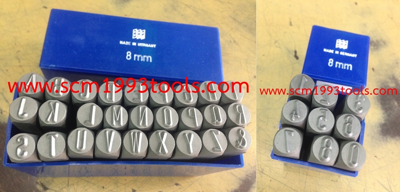 BRP เหล็กตอกตัวเลข 0-9 ไซส์ 8 มม. Steel Numbers Stamper