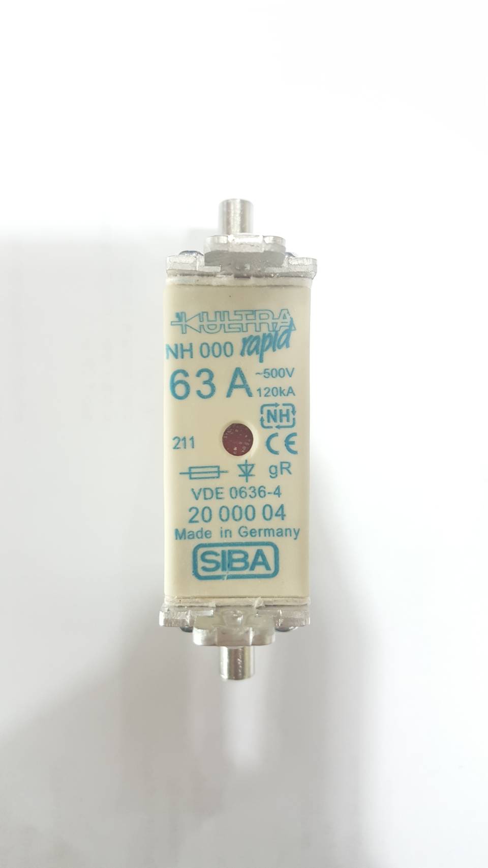 FUSE ULTRA RAPID 63A 500V 120kA NH000 20 000 04 SIBA