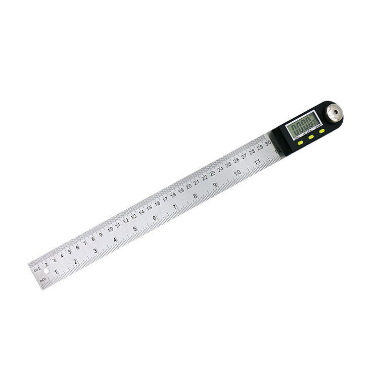 เครื่องวัดองศา digital stainless steel 30 cm (B รุ่นไม้บรรทัดวัดองศา)